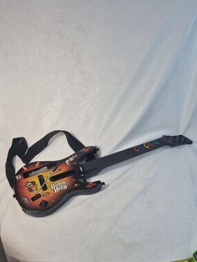 Wii Guitar Hero Red Octane Sunburst Guitar 95455.805 - No back cover - Works